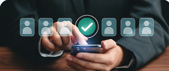 Sharing a verified customer profile from a mobile phone